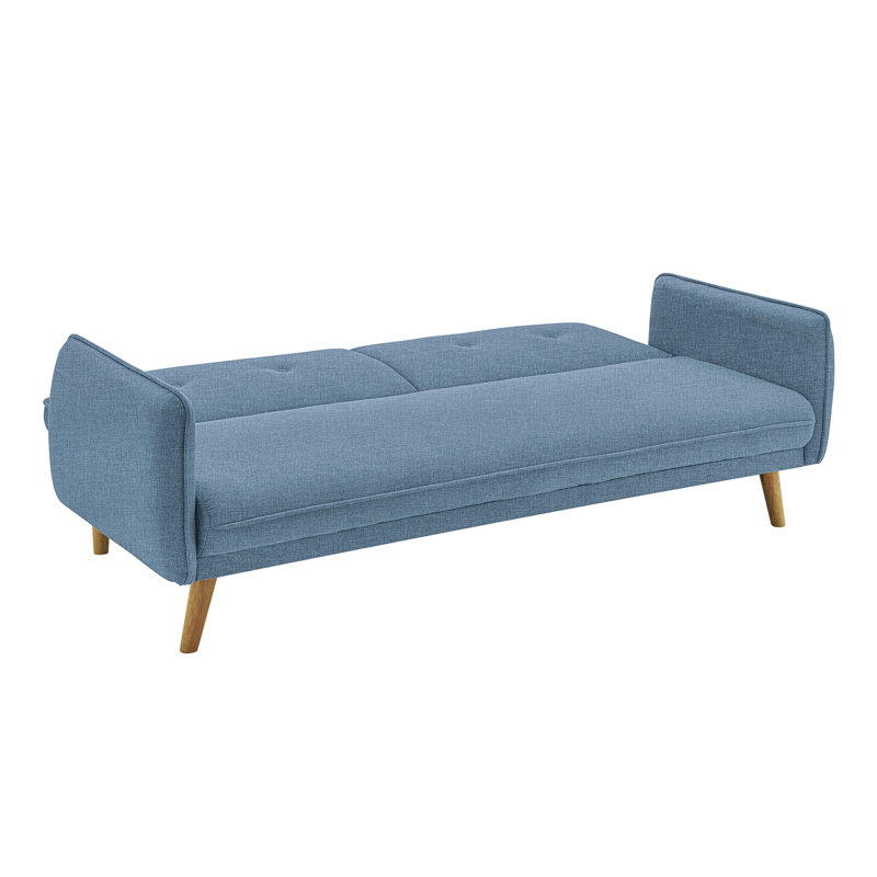 Zosia 3-Seater Sofa Textured Fabric Fine, Blue