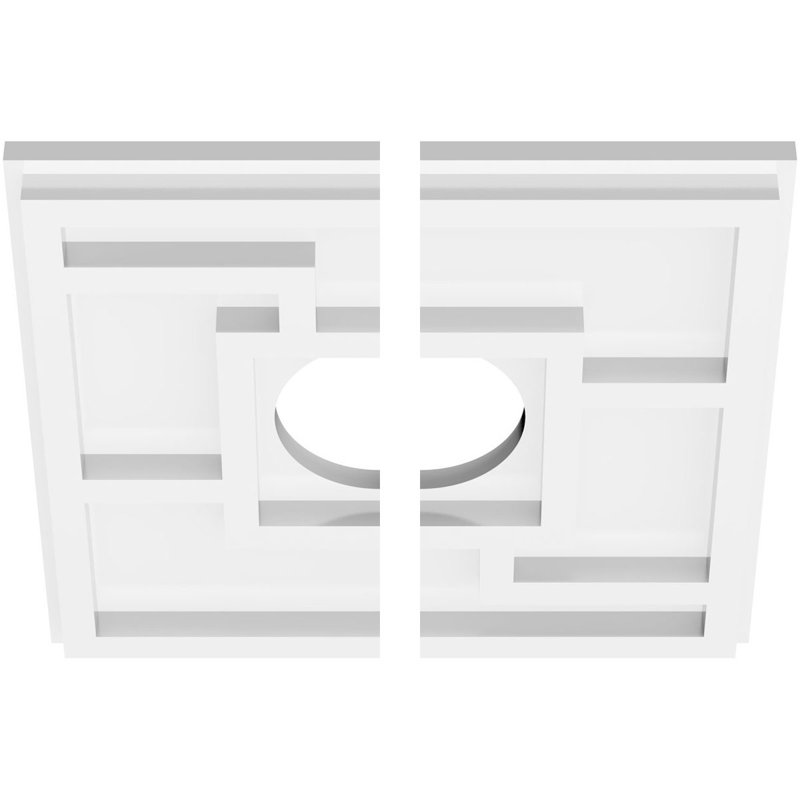 Médaillon de plafond contemporain en PVC de qualité architecturale Knox, H 1 po x l 10 po x P 10 po