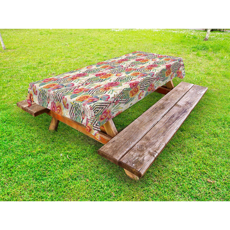 Outdoor-Tischdecke, Diamantförmig Rectangle, Mehrfarbig