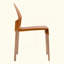 Ensemble de 4 chaises cramoisies - Pieds en bois de chêne et siège en PP, ensemble de salle à manger et de salon-1297020546