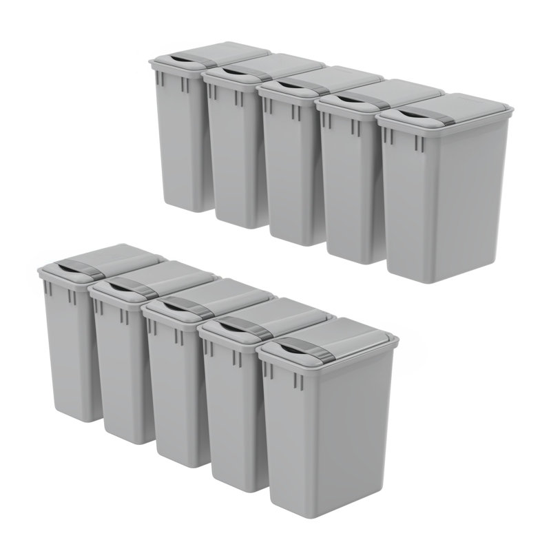 Poubelle en plastique avec couvercle Dowell, 8,75 gal