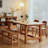 Elegant solid wood dining table-1046292242
