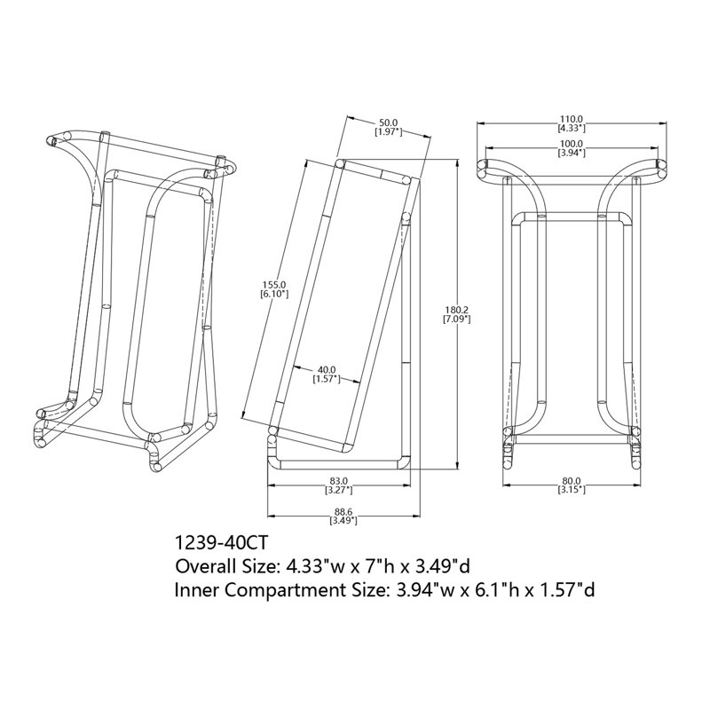 Wire Tri-fold Literature Holder