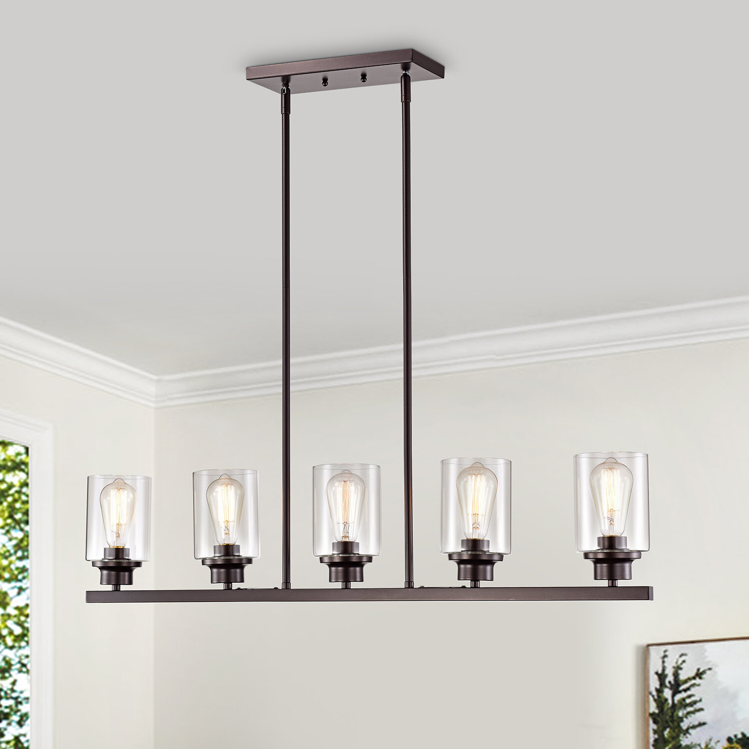 Breakwater Bay Hudak 5 - Light Kitchen Island Pendant | Wayfair