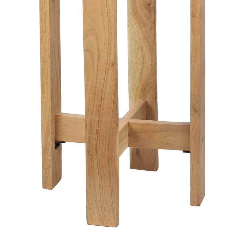 Table basse Elena minimaliste ronde en bois de 24 po Elena, Naturel
