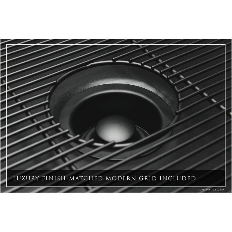 Luxury 33" L x 20" W Dual Mount Kitchen Sink with Basket Strainer, Matte Black