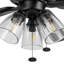Glenmont  52" Indoor Matte Black Ceiling Fan With Light & Pull Chain