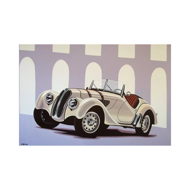 BMW 328 Roadster 1936 by Paul Meijering - Wrapped Canvas Print, 30.48cm H x 45.72cm W x 1.9cm D