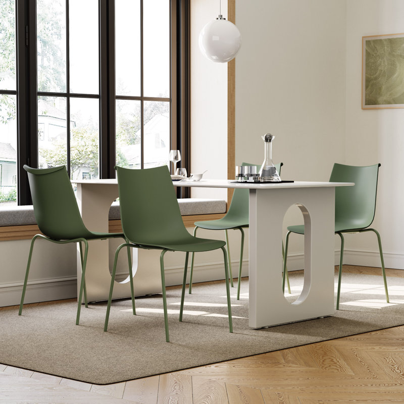 Stackable Dining Chairs, Green