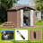 8 Ft. W x 6 Ft. D Galvanized Steel Frame Metal Storage Shed with Dual Lighting (Solar & Handheld) - Brown-112387368-120836603
