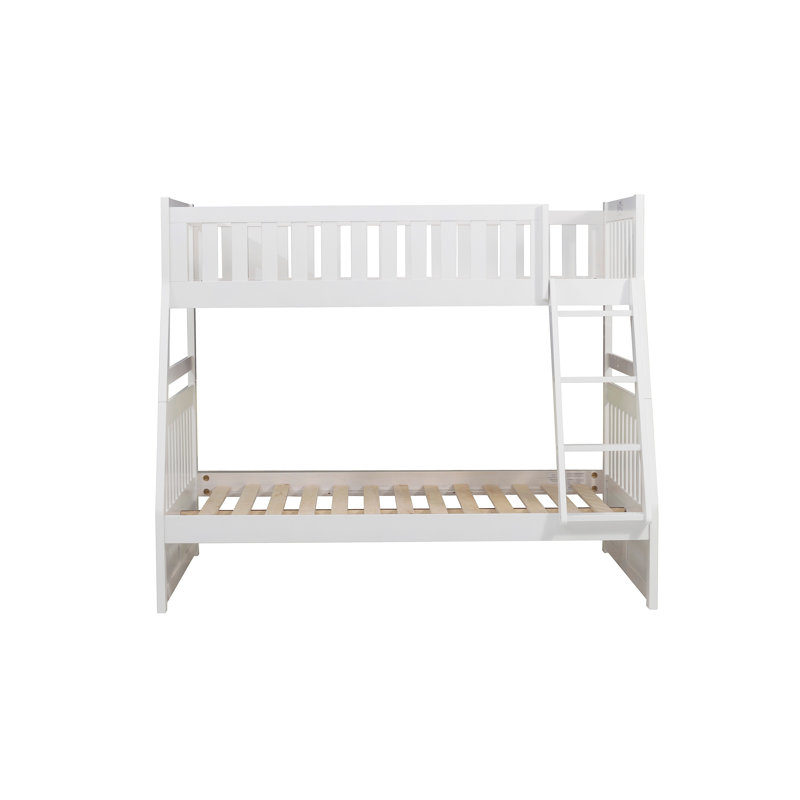 Nevaeh Twin Over Full Standard Bunk Bed, Twin Over Full, White