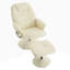 Fauteuil inclinable contemporain en cuir 29,5 po avec repose-pieds pivotant en métal-2056658734