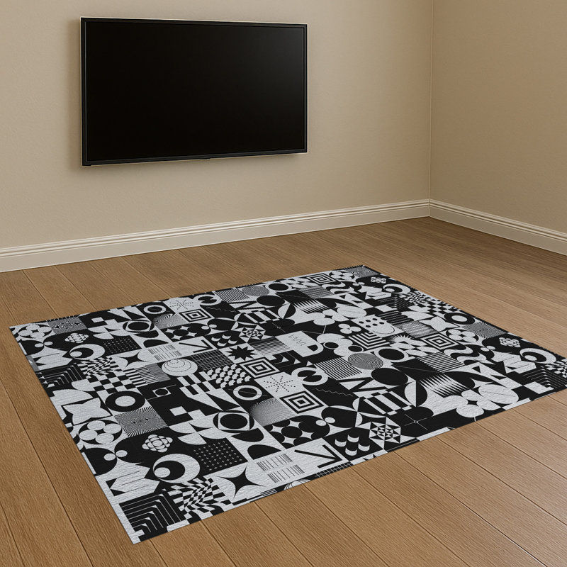 Abstract Area Rug, Rectangle 90 x 150 cm