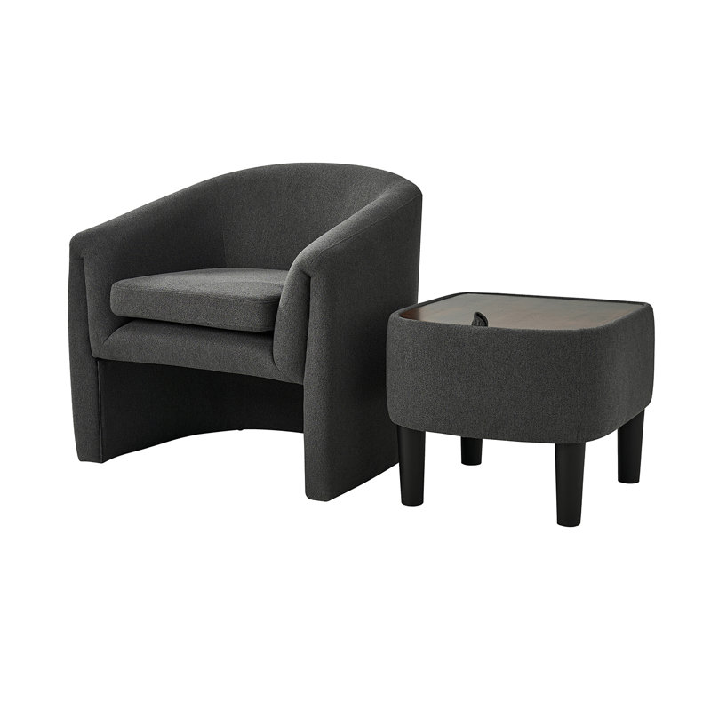 Upholstered Armchair, Charcoal