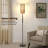 Boho Floor Lamp With Double Shade Options, 3CCT LED Bulb, Space-Saving Design, Easy Assembly, Rattan Base