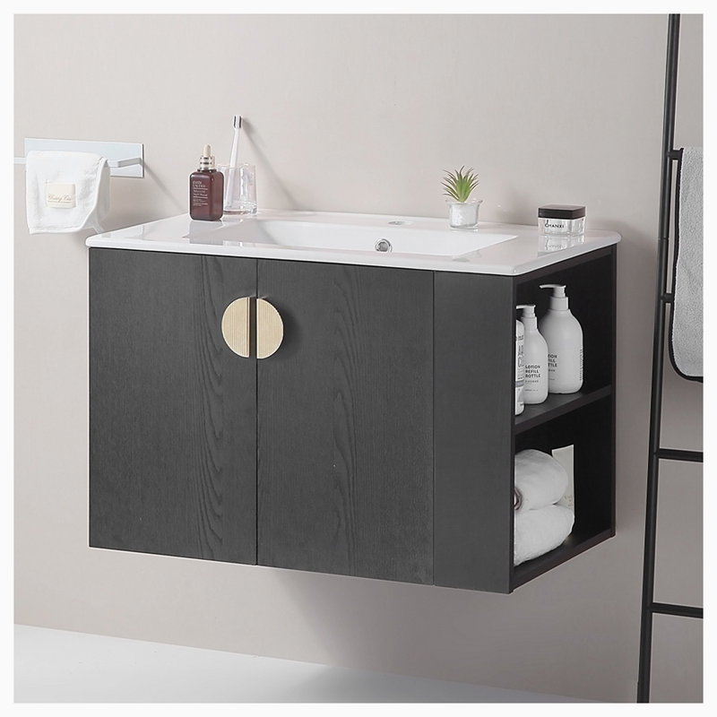 Meuble-lavabo simple avec plateau Anadia 29,90, Noir
