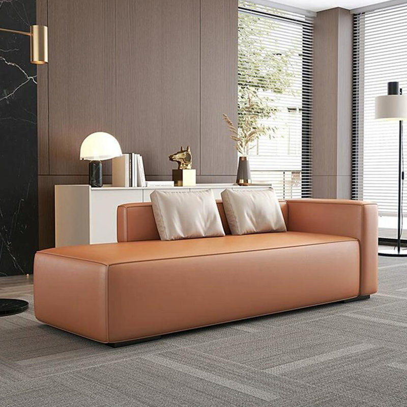 Upholstered Bench, Orange