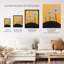 Wall Art Print Dandelion Hill Folk Style Yellow Living Room