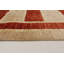 Tapis en laine rouge/crème 6 pi 1 po x 8 pi 9 po main one-of-kind-noué la Berard