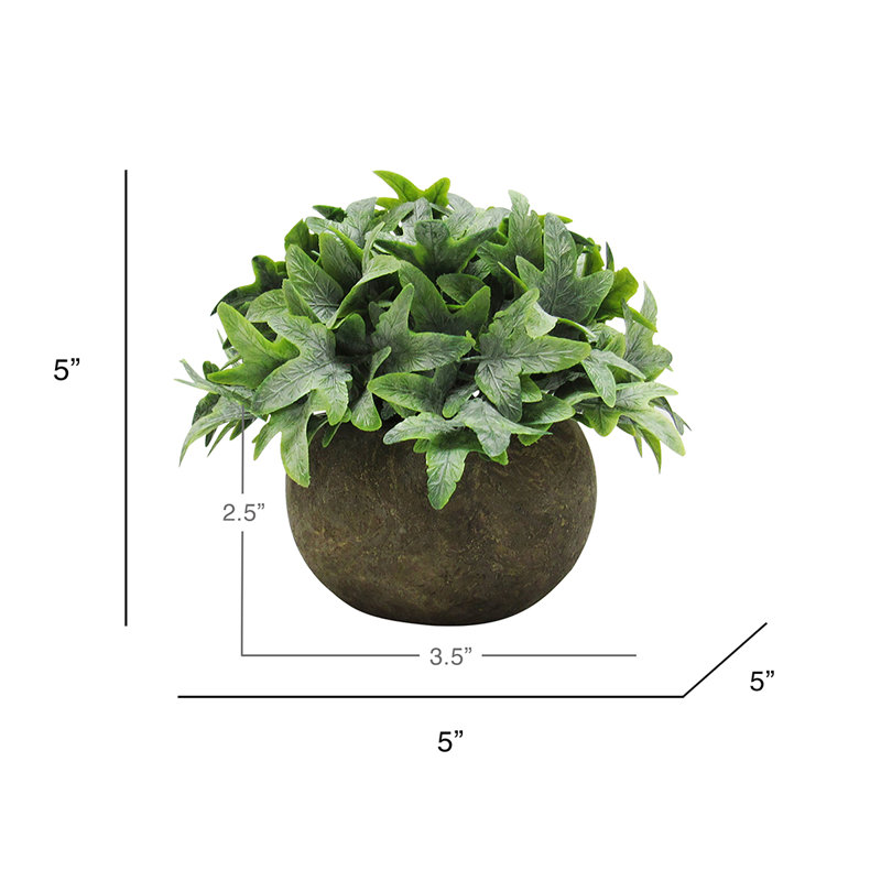Petite plante topiaire artificielle en pot 5 po