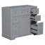 Meuble-lavabo 36 po sans lavabo, gris. Base d'armoire à 1 et 6 tiroirs. Bois véritable et imperméable, teinté. Rangement suffisant. Style moderne. Autoportant. Assemblage requis seulement. Matériau solide.-118731891