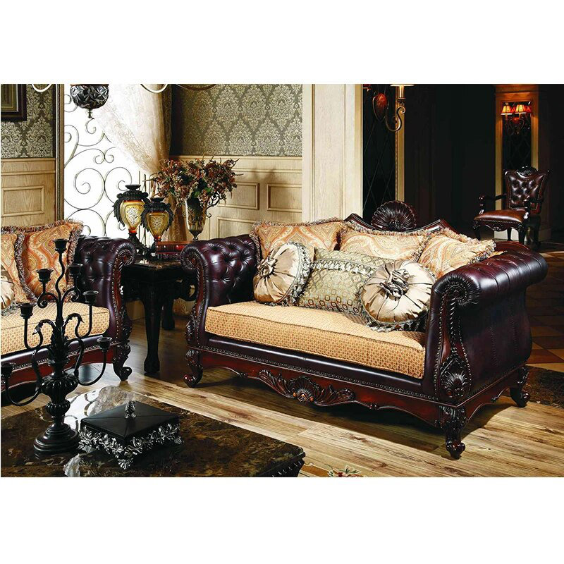 World Menagerie High Quality Antique Living Room Sofa Sofa Set Living