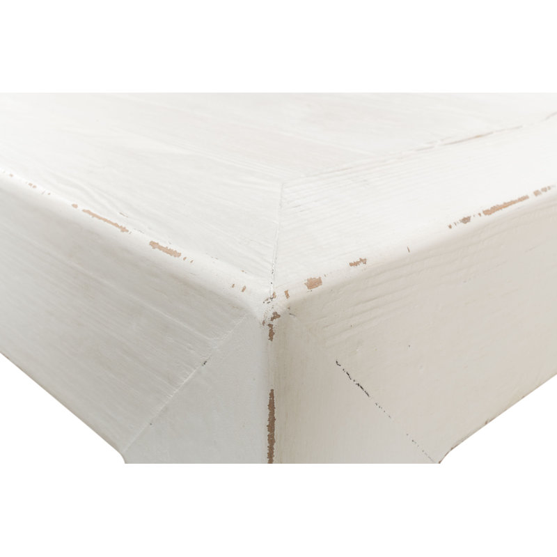 Classic Chinese Solid Wood Coffee Table, White