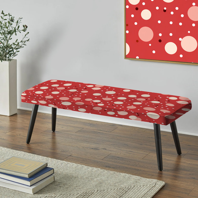 Banc noir rembourré Playful Polka Dots III - Polka Dots