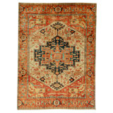 Heriz Wool Oriental Area Rug