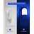 Horizontal Wall Light White Plug-In Night Light With Light Sensor, 3000K Warm White, Sliding Dimmer