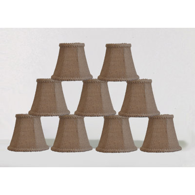 4.5'' H Burlap Bell Candelabra Shade