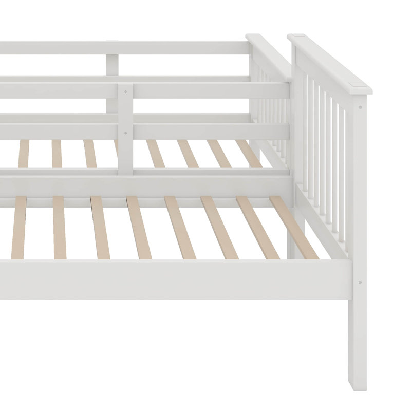 Twin Over Twin Bunk Bed With Storage And Guard Rail, White