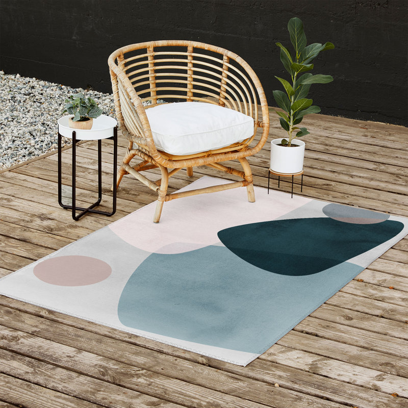 Tapis rectangulaire avec envers antidérapant Jalynn, Rectangle 5 pi x 7 pi