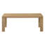 Ensemble de table basse 3 pièces Bryant en chêne clair avec plateau rectangulaire et structure en bois d'hévéa