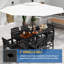 Ensemble 7 pièces de table de salle à manger de patio, ensemble de mobilier de salle à manger extérieur en PEHD 2 chaises