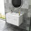 Meuble-lavabo mural 32 po avec lavabo, meuble-lavabo mural avec portes doubles, armoire de salle de bain murale, charnières à fermeture douce, longues poignées en métal, lavabo en céramique-126528749