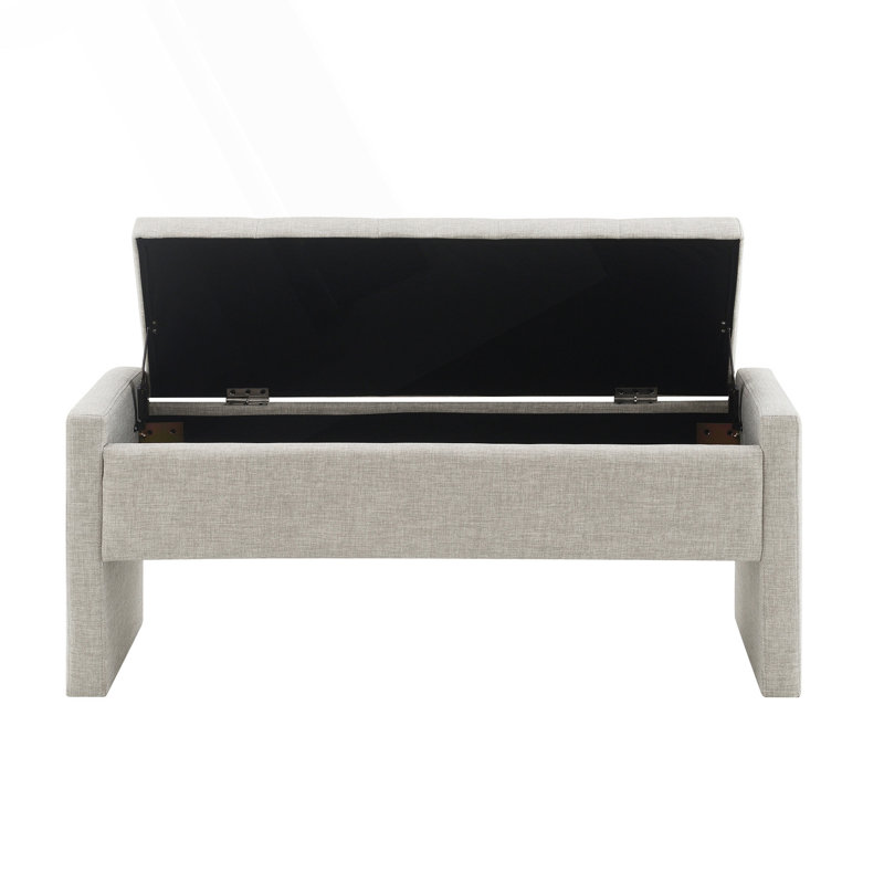 Modern Bed End Bench with Storage,Upholstered Large Foot Rest Stool, Comfy Window Vanity Bench for Living Room,Bedroom,Dorm,Coffee Table,Linen