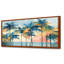 Abstract Coastal Palm Trees In Blue And Gold I - Palms & Palm Trees Wall Art Print-1084069572-1322627743