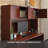 Desk With Hutch, Red finish
