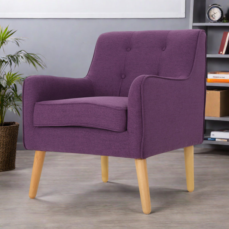 Fauteuil Mid-Century, Mauve