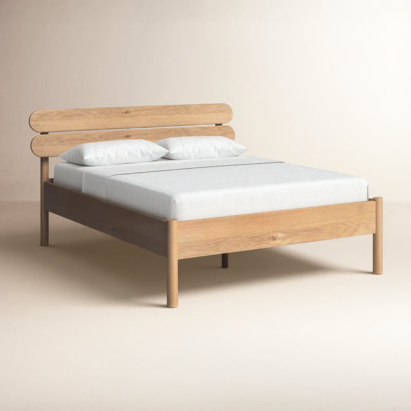 Mads Solid Wood Slat Bed, King