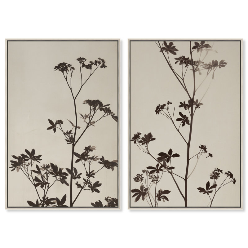 «Dusky Foliage Duo», ensemble de reproduction d'art sur toile encadrée par Art Remedy, cadre doré, 24 x 36, H 37 po x l 25 po