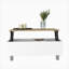 Table basse à plateau relevable Levan Gambia, quatre pieds - blanc / chêne clair