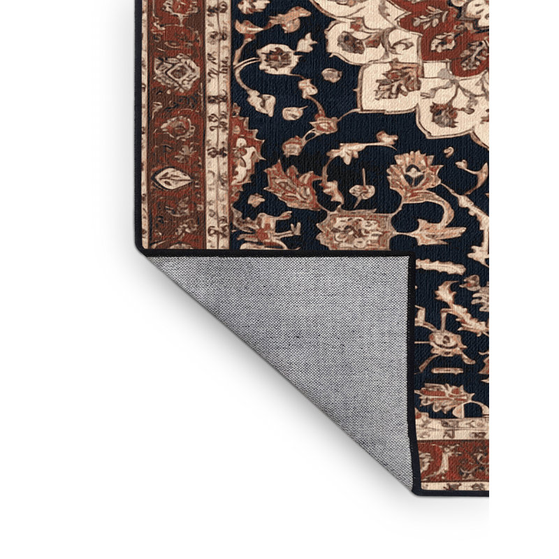 Tapis brun lavable à la machine, Carré 5 pi
