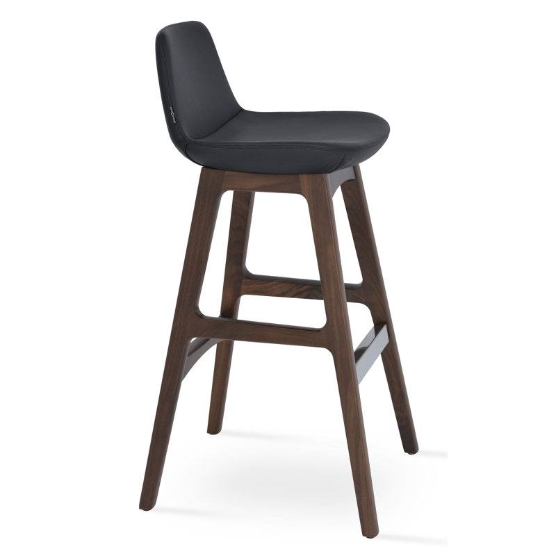 Napoli Wood Bar & Counter Stool, Black, Bar Stool (29" Seat Height)