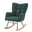 Fauteuil oscillant ergonomique avec tissu en peluche touffeté et structure en métal robuste pour des sièges de salon confortables-1684667721