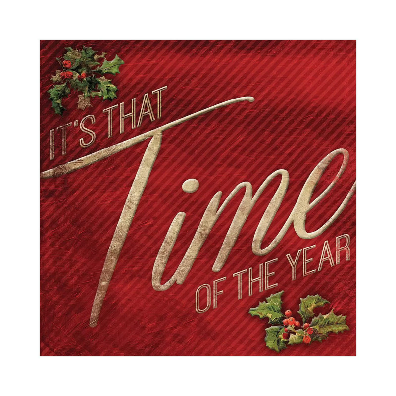 Time Of The Year 1 Piece Wrapped Canvas Wall Art, 30.48 cm H x 30.48 cm W
