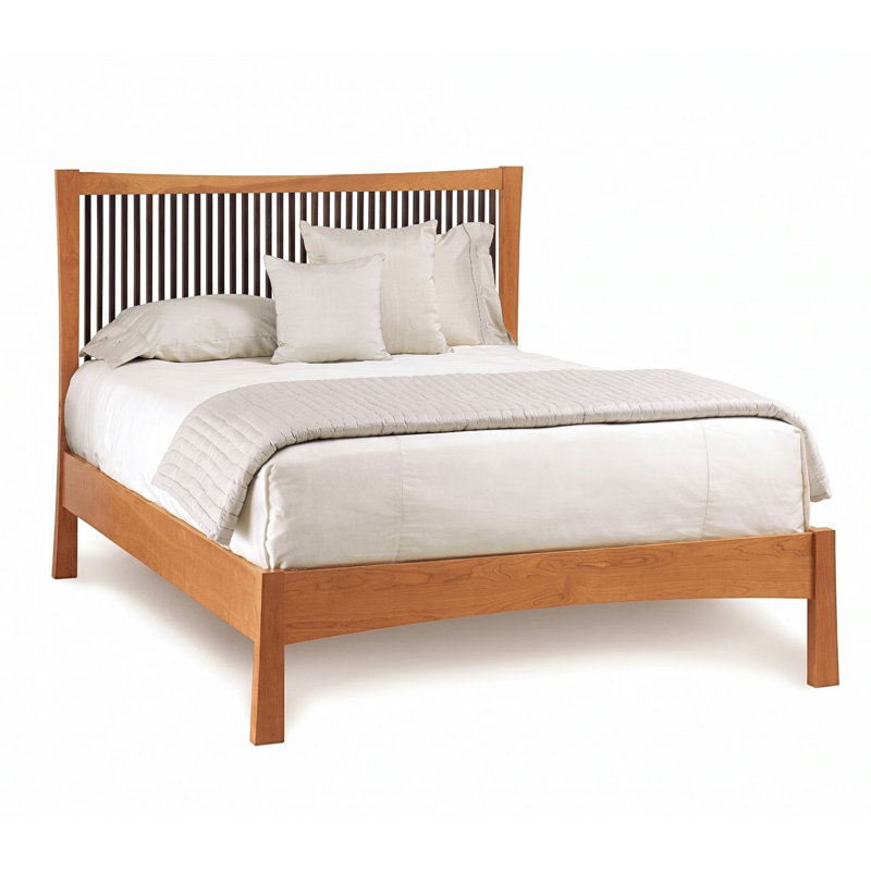 Lit de plate-forme de Berkeley, Cerisier naturel, Grand lit, Conventionnel