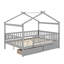 Full Size Wooden House Bed With Drawers-1894697745
