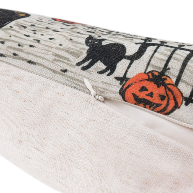 Housse de coussin d'Halloween décorative 18 x 18 pouces Fright Night